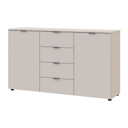 Chest of drawers Ron 5 2 facades 4 drawers Cashmere 140x38x81